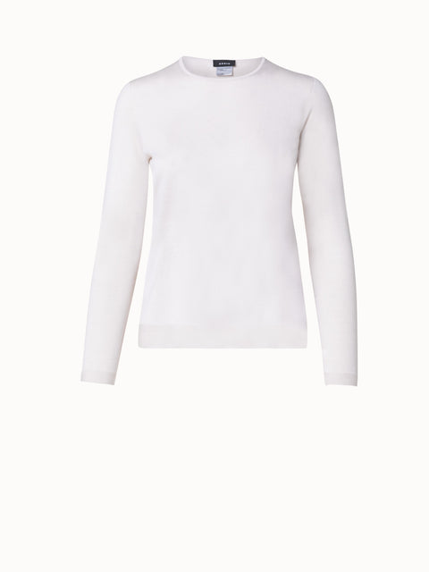 Nahtloser Strickpullover aus Kaschmir und Seide
