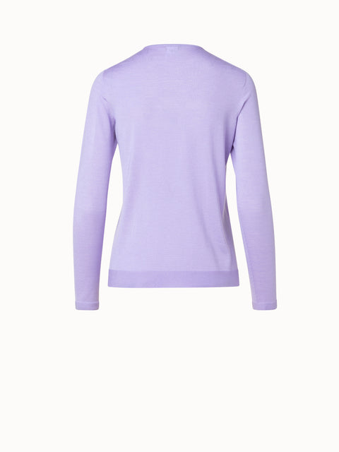 Nahtloser Strickpullover aus Kaschmir und Seide
