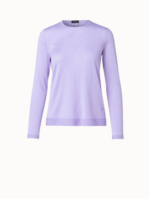 Nahtloser Strickpullover aus Kaschmir und Seide