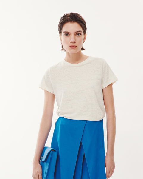 Leinen Jersey T-Shirt